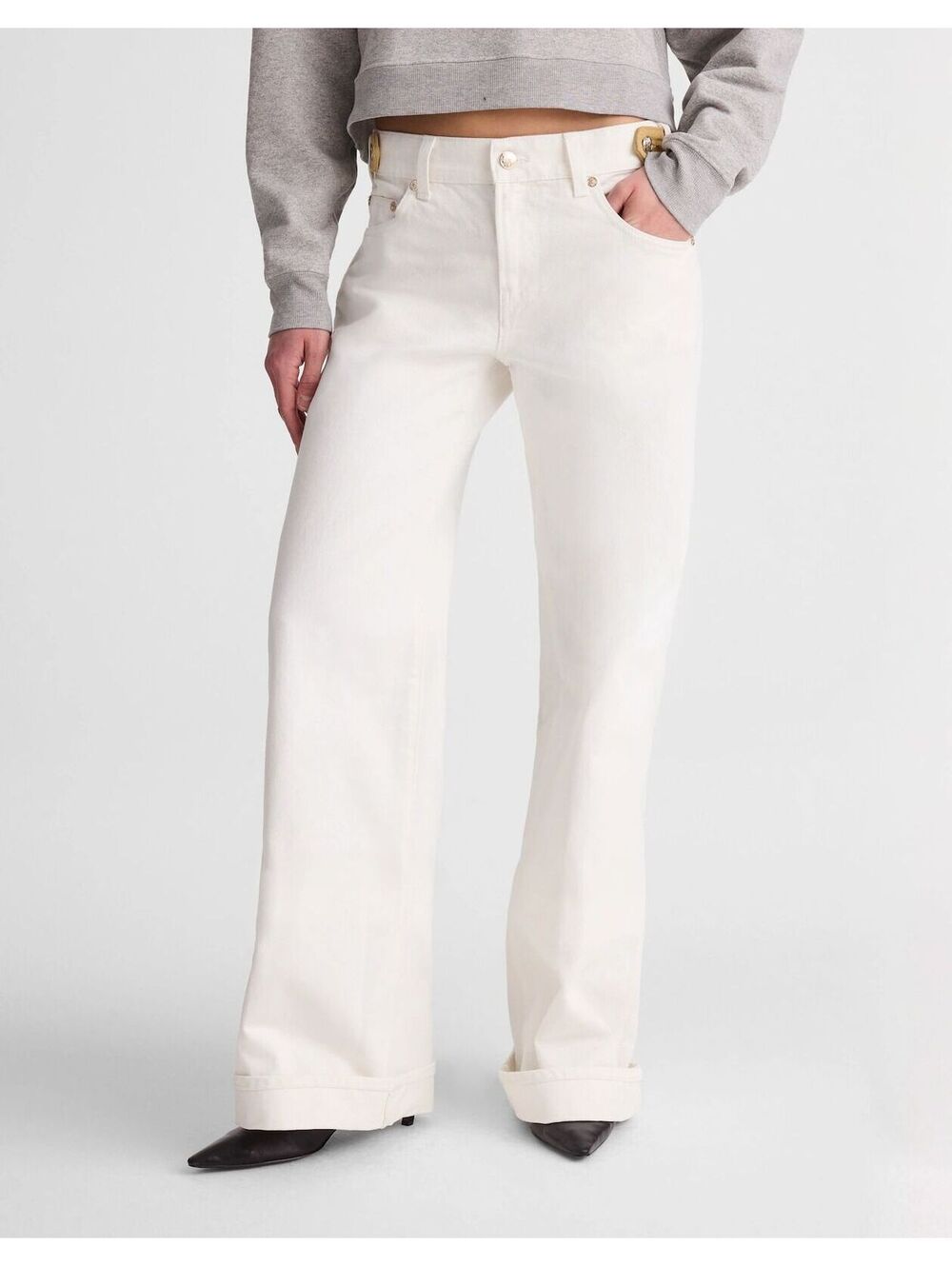 NWT Madewell Benjamin Talley Smith Coolidge Low-Rise Wide-Leg Jean - Size 26